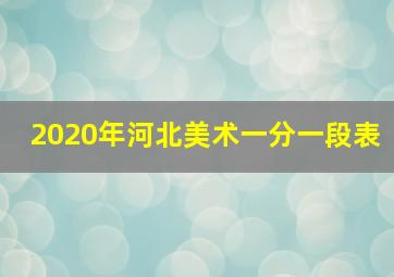 2020年河北美术一分一段表