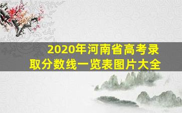 2020年河南省高考录取分数线一览表图片大全