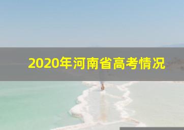 2020年河南省高考情况