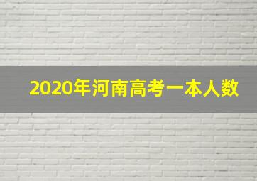 2020年河南高考一本人数