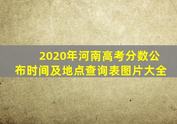 2020年河南高考分数公布时间及地点查询表图片大全