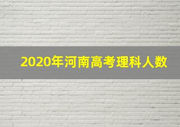 2020年河南高考理科人数