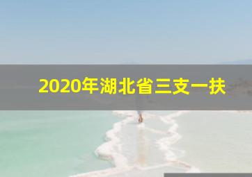 2020年湖北省三支一扶