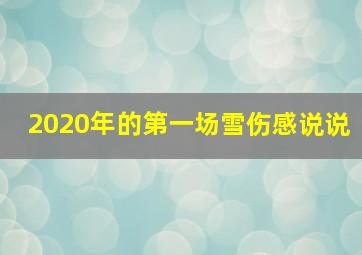 2020年的第一场雪伤感说说