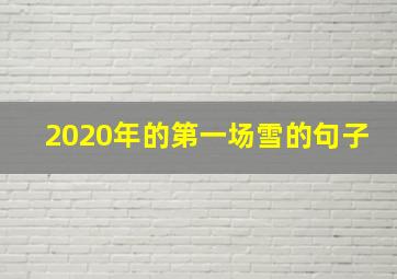 2020年的第一场雪的句子