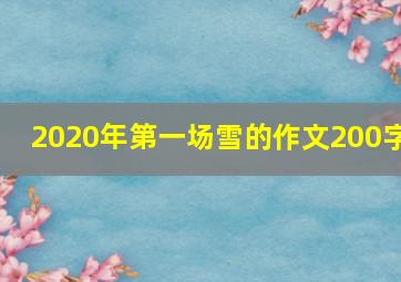 2020年第一场雪的作文200字