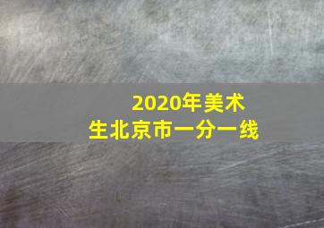 2020年美术生北京市一分一线