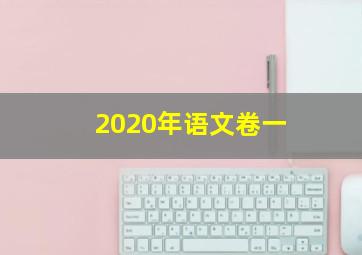 2020年语文卷一