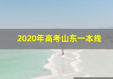 2020年高考山东一本线