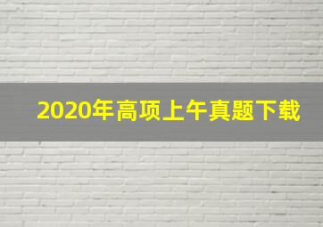 2020年高项上午真题下载