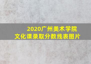 2020广州美术学院文化课录取分数线表图片