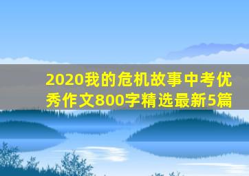 2020我的危机故事中考优秀作文800字精选最新5篇