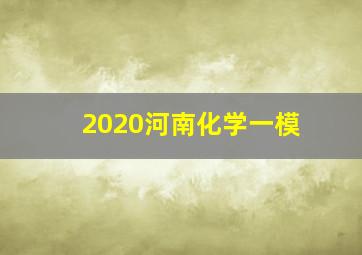 2020河南化学一模