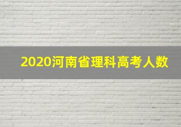 2020河南省理科高考人数