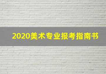 2020美术专业报考指南书