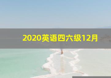 2020英语四六级12月