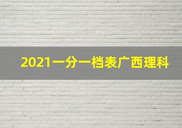 2021一分一档表广西理科