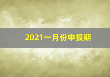 2021一月份申报期