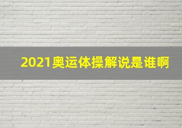 2021奥运体操解说是谁啊