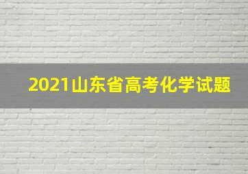 2021山东省高考化学试题