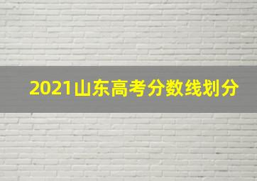 2021山东高考分数线划分