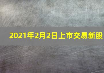 2021年2月2日上市交易新股