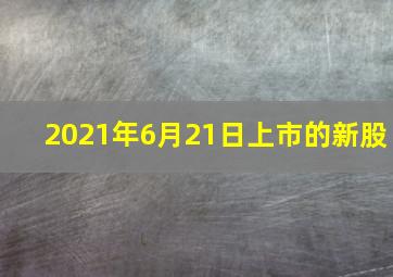 2021年6月21日上市的新股