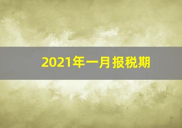 2021年一月报税期