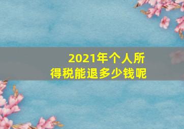 2021年个人所得税能退多少钱呢