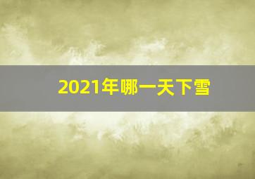 2021年哪一天下雪