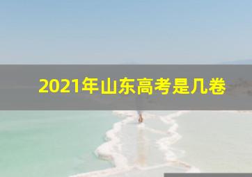 2021年山东高考是几卷