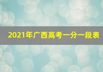 2021年广西高考一分一段表