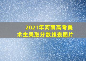 2021年河南高考美术生录取分数线表图片