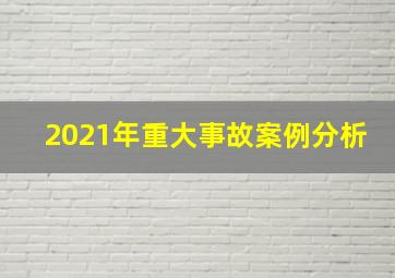 2021年重大事故案例分析