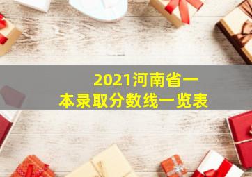 2021河南省一本录取分数线一览表