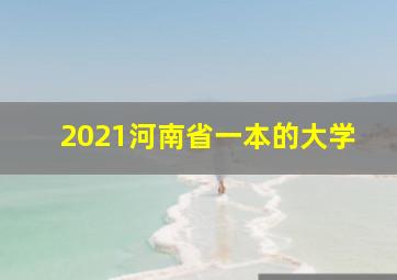 2021河南省一本的大学