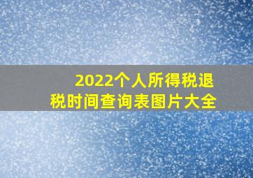 2022个人所得税退税时间查询表图片大全