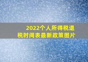 2022个人所得税退税时间表最新政策图片