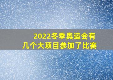 2022冬季奥运会有几个大项目参加了比赛