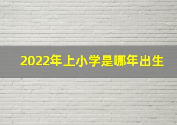 2022年上小学是哪年出生