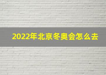 2022年北京冬奥会怎么去