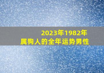 2023年1982年属狗人的全年运势男性