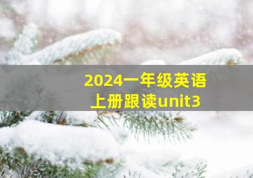 2024一年级英语上册跟读unit3