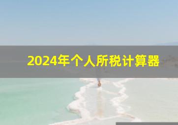 2024年个人所税计算器