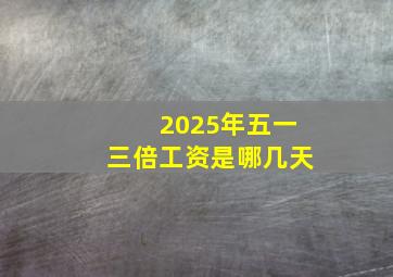 2025年五一三倍工资是哪几天