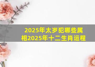 2025年太岁犯哪些属相2025年十二生肖运程