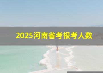 2025河南省考报考人数