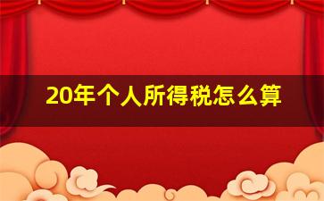 20年个人所得税怎么算