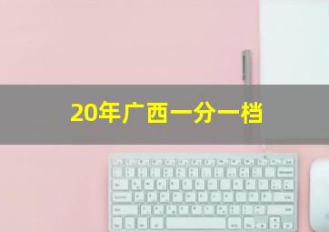 20年广西一分一档