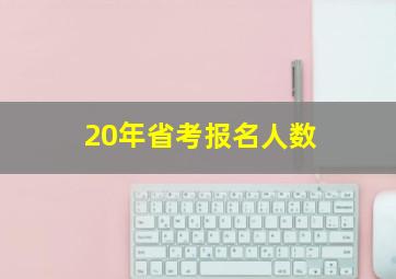 20年省考报名人数